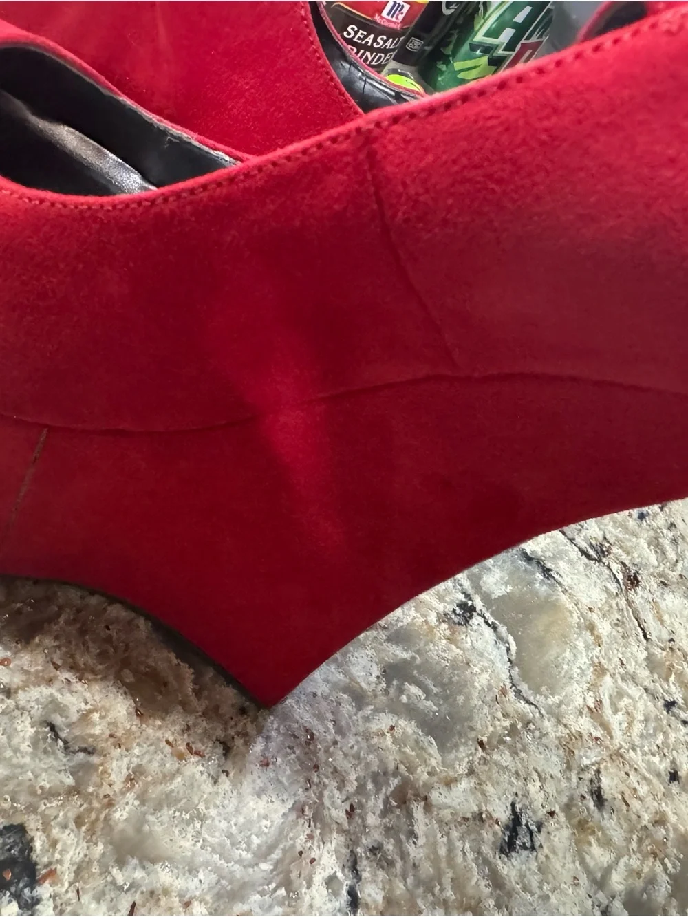 Qupid red suede platform pumps Size 8.5 (CL-3)